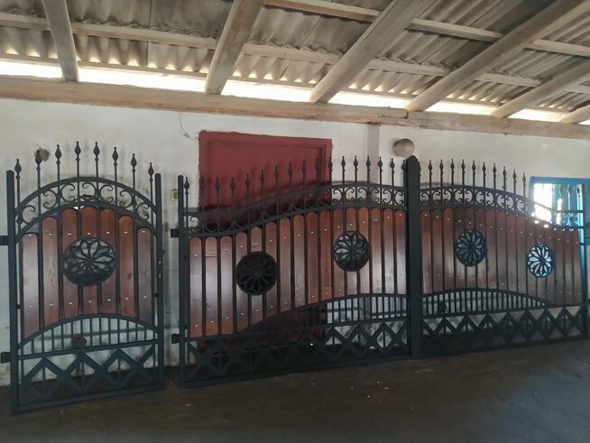 Brama Wjazdowa Dwuskrzydłowa Kuta Pręt Pełny 14/14