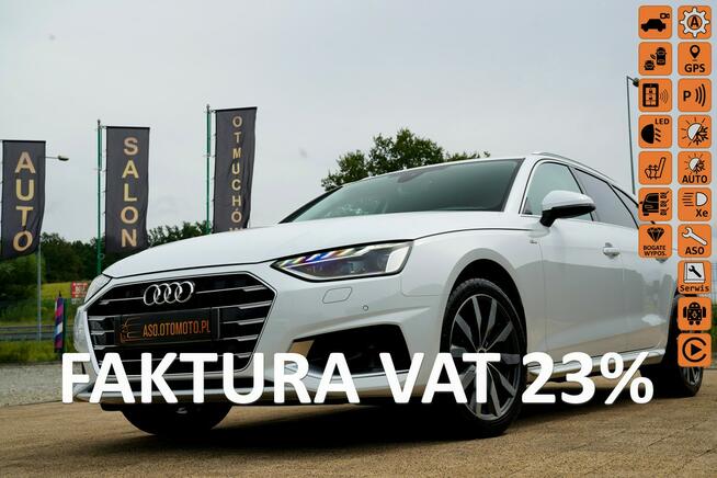 Audi A4 S-LINE acc Skóra MATRIX BEAM kamera NAWI zawieszenie ADC blis B&O hak