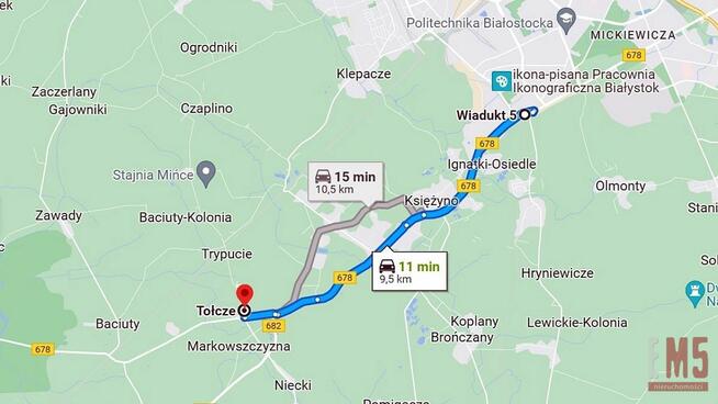 Działka budowlana Tołcze gm. Turośń Kościelna