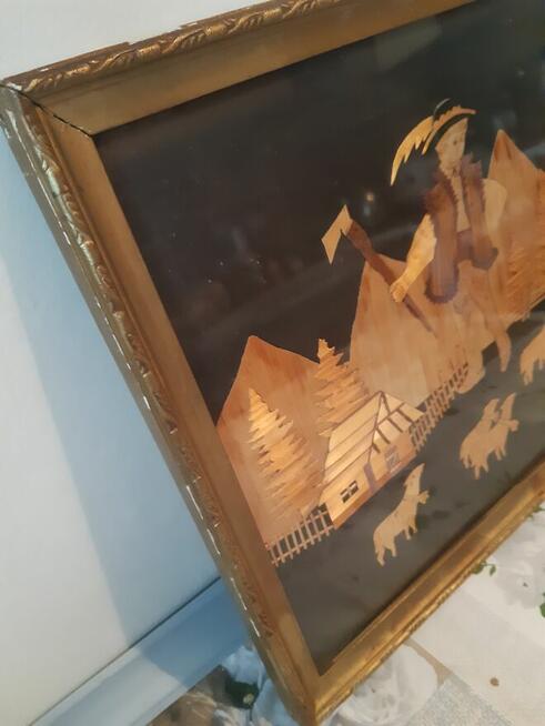 Obraz ze słomek z czasów PRL