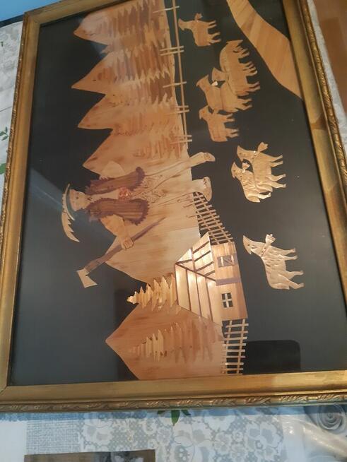 Obraz ze słomek z czasów PRL