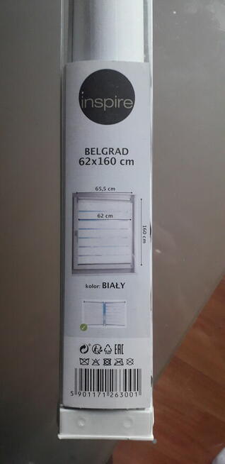 Roleta D/N nowa biała 62/160cm