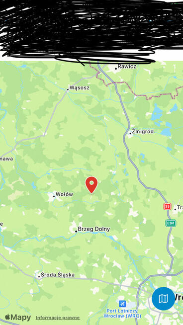 Działka rolna w lesie około 6 ha Mikorzyce gmina Wołów, bez