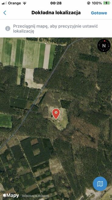 Działka rolna w lesie około 6 ha Mikorzyce gmina Wołów, bez