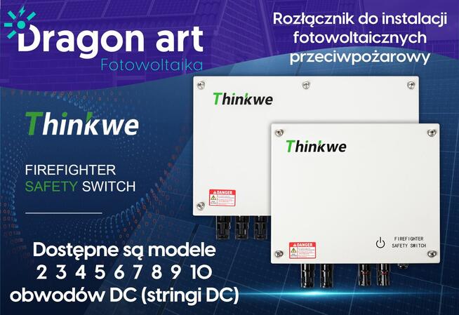 Wyłącznik rozłącznik ppoż przeciwpożarowy THINKWE 2 obwody