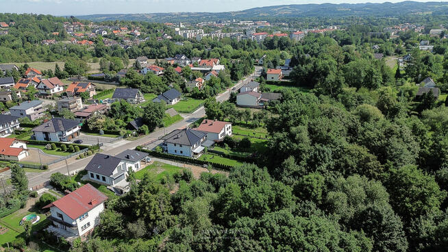 Działka z projektem 2 domów wolnostojących