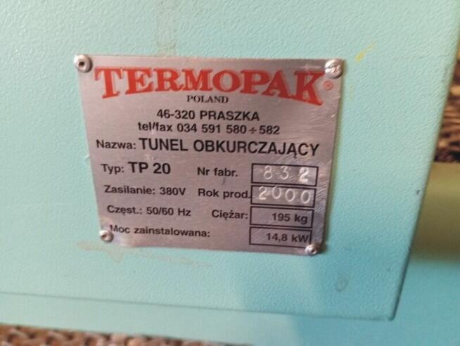 Tunel termokurczliwy przepływowy Termopak