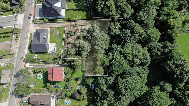 Działka z projektem 2 domów wolnostojących