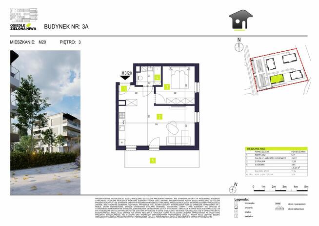 47m2, 2 pokoje, stan deweloperski, Głogów Młp
