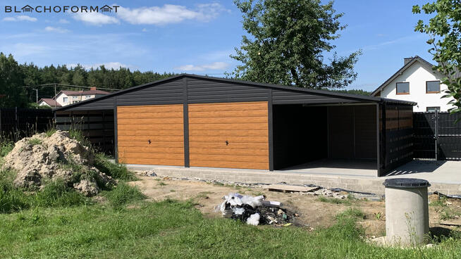 Garaż 12x5 blaszak 6x5 + 2 x wiata 3x5 konstrukcja ocynk