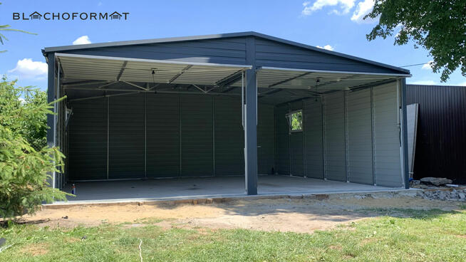 Garaż blaszany 6x5 6x5.80 6x6 blaszak z profila ocynkowanego