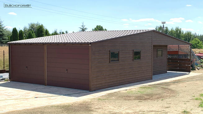 Garaż 12x5 blaszak 6x5 + 2 x wiata 3x5 konstrukcja ocynk