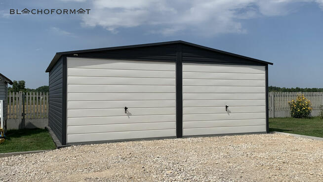 Garaż blaszany 6x5 6x5.80 6x6 blaszak z profila ocynkowanego