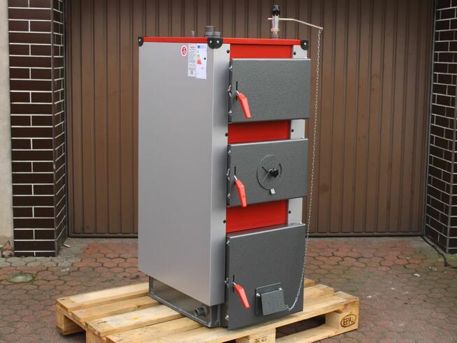 Kocioł co zasypowy 25KW 200m2 DREWNO / WĘGIEL 3-kanały 6mm