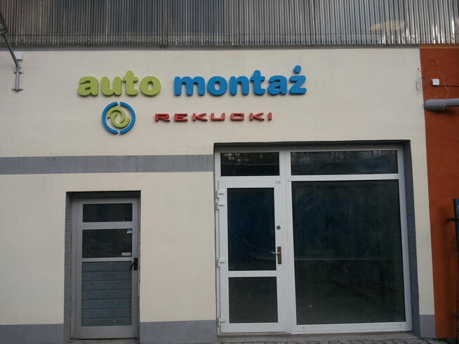 Napis 3D, logo, litery, szyld, banner, świecący - styrodur,