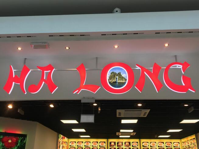 Napis 3D, logo, litery, szyld, banner, świecący - styrodur,