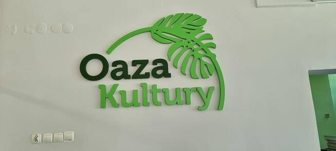 Napis 3D, logo, litery, szyld, banner, świecący - styrodur,