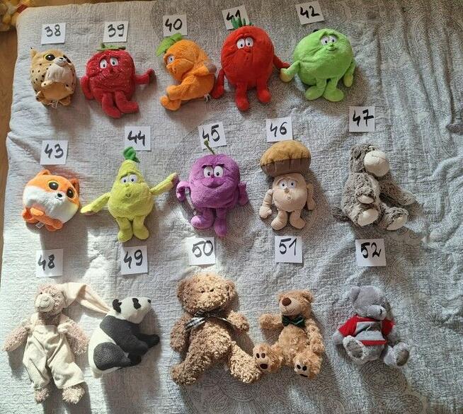 Misie, zwierzątka, postacie z bajek i filmów