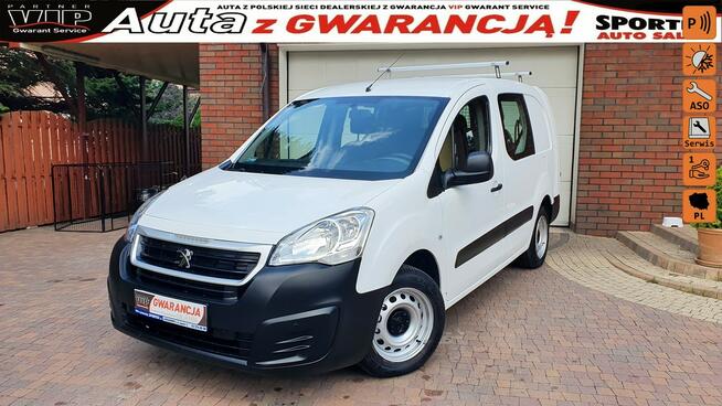 Peugeot Partner LONG , 5 osób,1.6 HDI 100 KM, SALON PL, F.vat23% 38900 netto 2018 rej