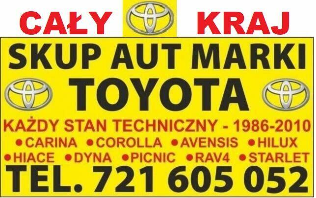 Skup Toyot Grudziądz Corolla Avensis Carina Dyna Gdańsk