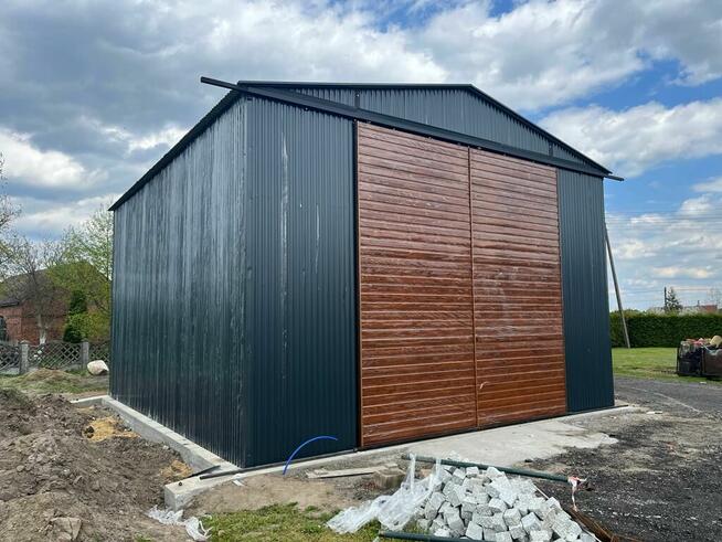 GRAFITOWY Garaż Blaszany | Przesuwna Brama | Hale | - ESSTAL