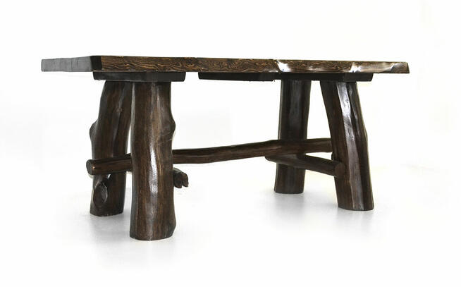 meble ogrodowe góralskie z drewna do altany