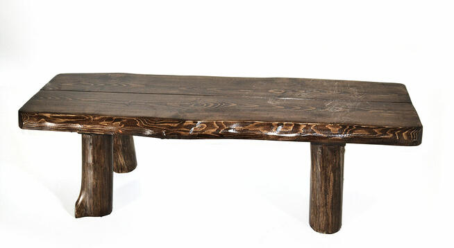 meble ogrodowe góralskie z drewna do altany