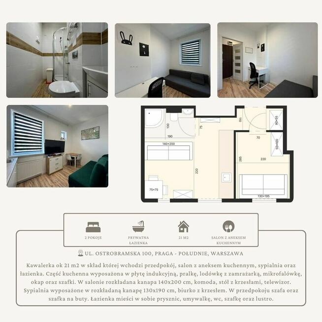 3 mikro kawalerki z balkonem blisko jeziora Gocławskiego