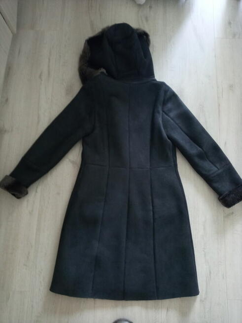 Kożuch damski naturalny nowy grafit