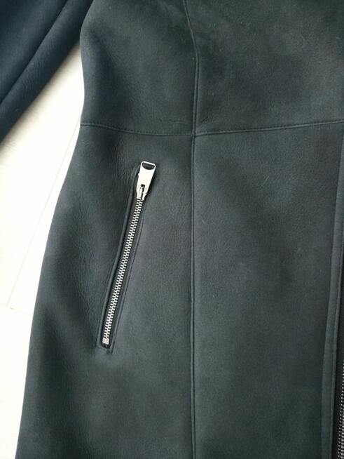 Kożuch damski naturalny nowy grafit