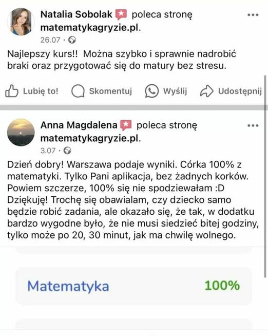 Korepetycje z matematyki Gdańsk