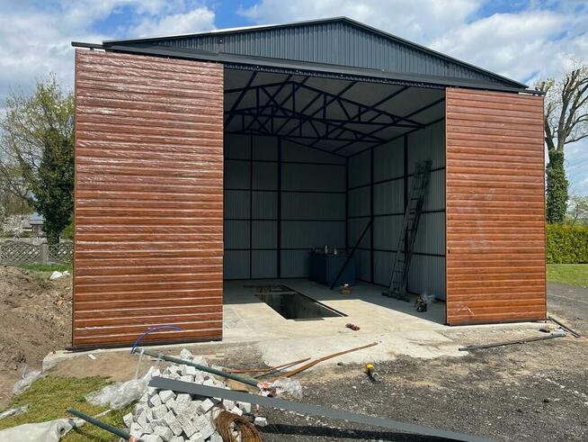 GRAFITOWY Garaż Blaszany | Przesuwna Brama | Hale | - ESSTAL