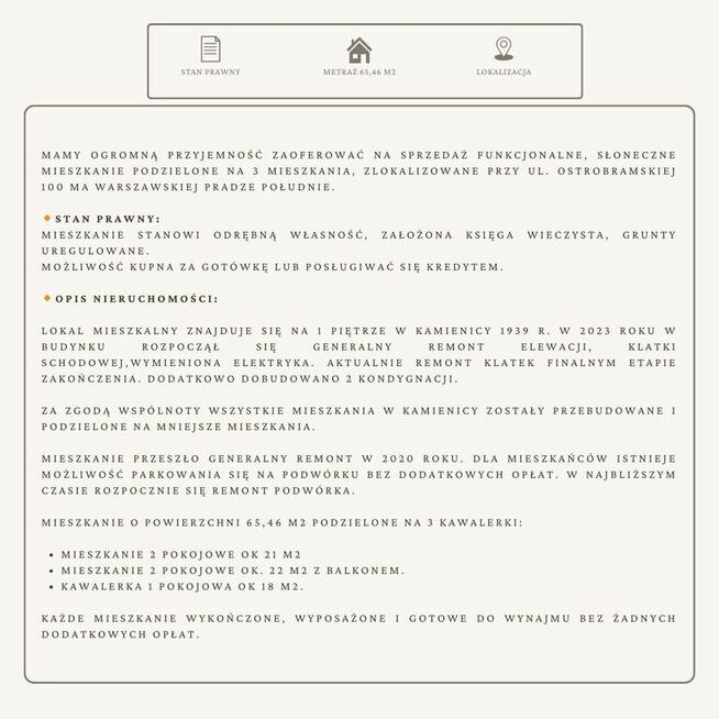 3 mikro kawalerki z balkonem blisko jeziora Gocławskiego