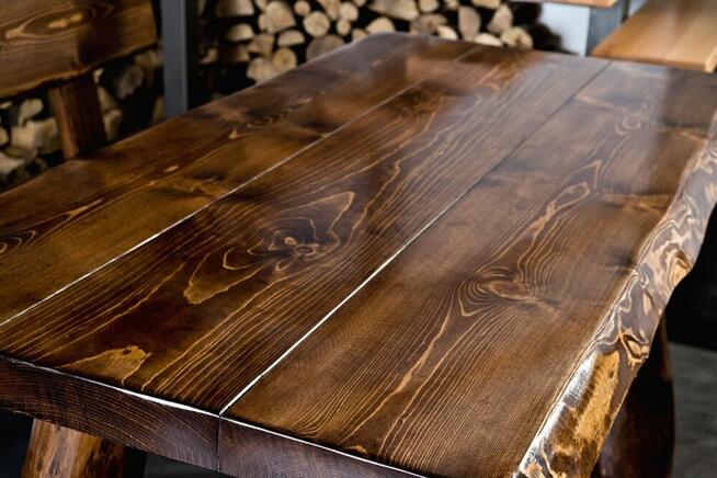 meble ogrodowe góralskie z drewna do altany