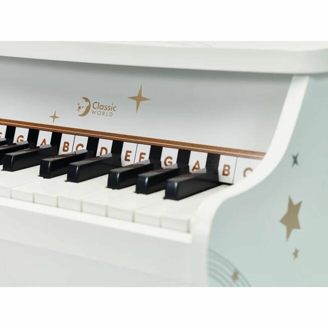 CLASSIC WORLD Drewniane Pianino dla Dzieci + Książeczka do N