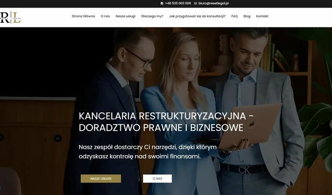 Strona internetowa dla frim