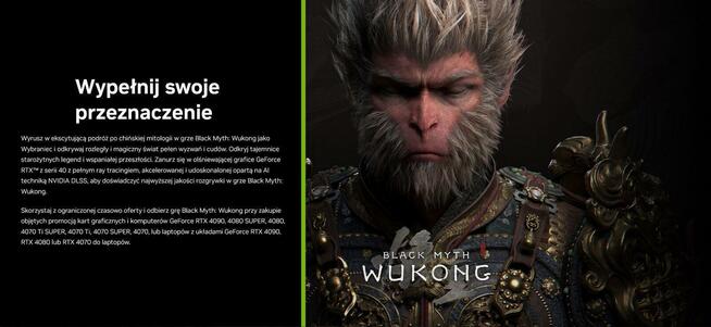 Black Myth: Wukong kod klucz tylko dla kart NVIDIA GEFORCE R