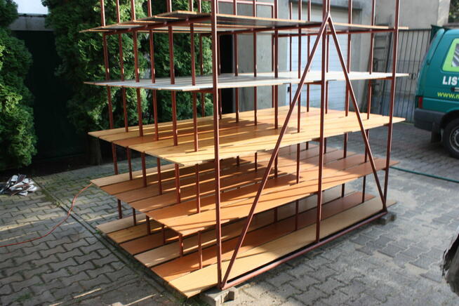 Sprzedam używany, spawany regał magazynowy