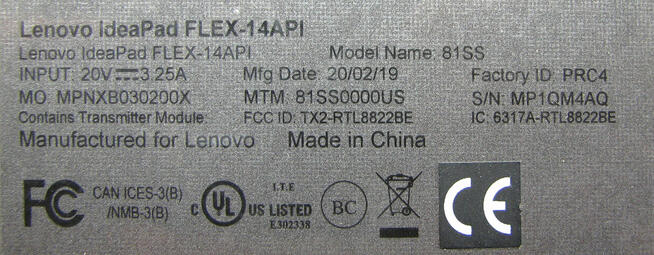 Zawiasy prowadnice LCD Lenovo IdeaPad Flex-14API