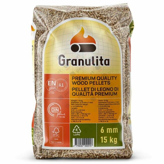 Pellet drzewny Granulita | sprawdzona marka | ENplus A1