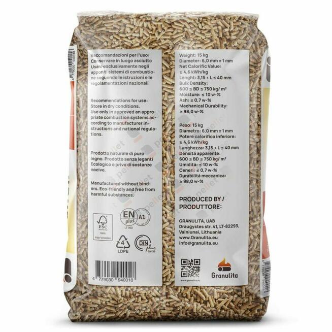 Pellet drzewny Ełk |Granulita | sprawdzona marka | ENplus A1