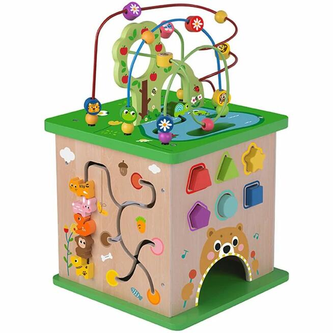 TOOKY TOY Kostka Edukacyjna Sorter Labirynt Przeplatanka Zwi