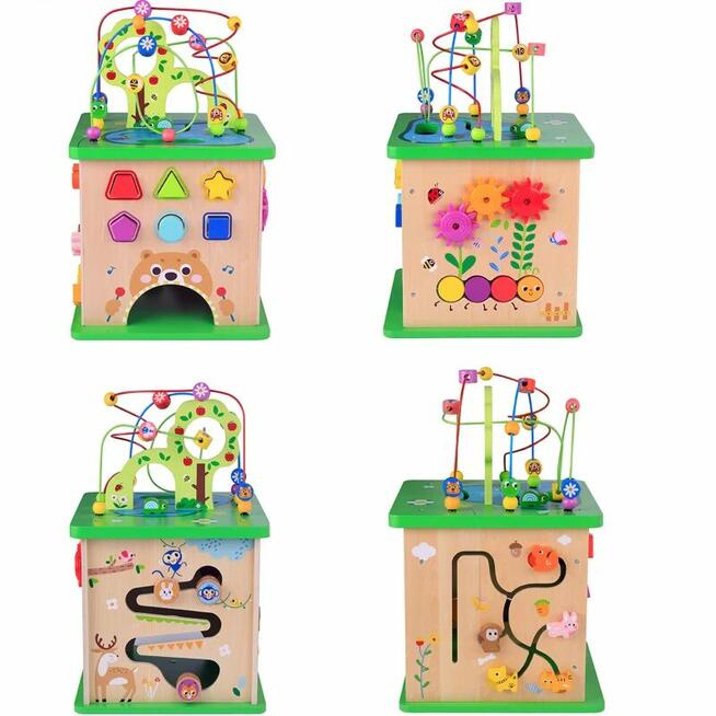 TOOKY TOY Kostka Edukacyjna Sorter Labirynt Przeplatanka Zwi