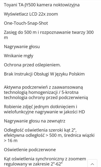 Kamera noktowizyjna