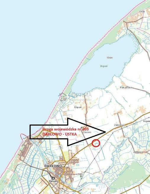 Działka usługowa Cisowo gm. Darłowo