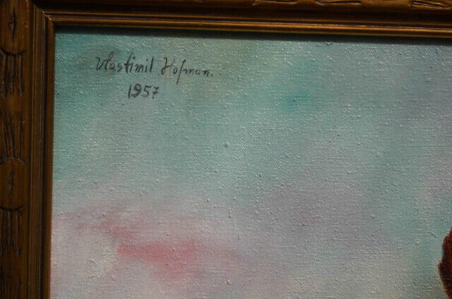 Wlastimil Hofman; obraz Anioł z kobietą. 1965 r.