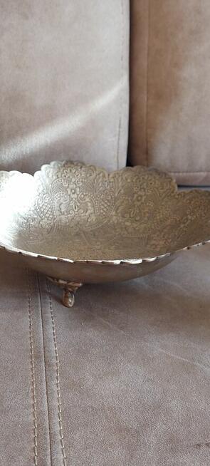 Zestaw srebrnych kieliszków z tacą