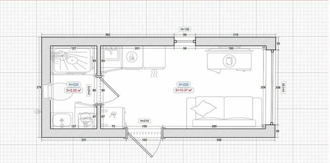 MIKRO HOTEL z wanną LAVA DUO SPA / dom pasywny z projektem