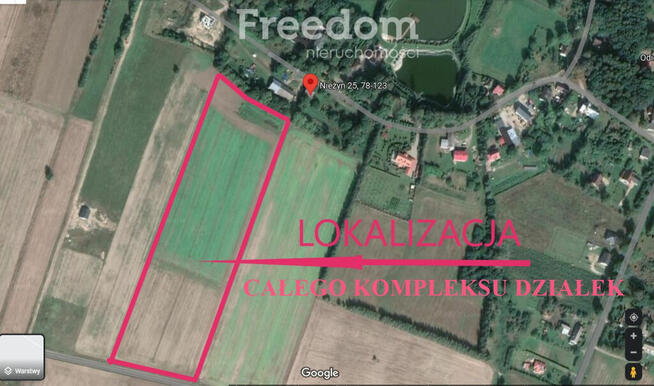 Nieżyn, duże działki, 13km od Kołobrzegu