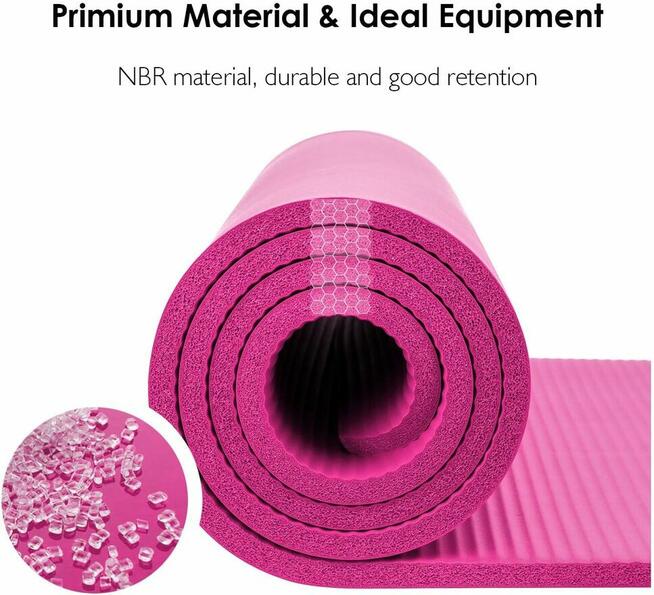 180x61 Reehut 12,7mm GRUBA MATA GIMNASTYCZNA DO ĆWICZEŃ JOGI